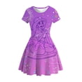 thumbnail image 2 of Snow Wonderland 2 falda de princesa niñas falda informal hasta la rodilla verano ropa de casa Elsa falda de manga corta falda con volantes Disney5T Gao Jinjia LED, 2 of 2