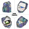 thumbnail image 5 of JIALIOU Mini Backpack Purse for Women Quilted Casual Daypack Small Travel Shoulder Bag, Irises Flower in Vase, 5 of 7