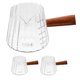 thumbnail image 1 of 3 tazas de vidrio para espresso de 180 ml, medidoras pequeñas con mango de madera, jarra transparente para crema de leche, ideal para bar o cafetería en casa, 1 of 7