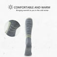 thumbnail image 4 of 2Pairs Ski Socks Merino Wool Thermal Knee High Winter Snowboard Sport Socks Men Women - Black+Gray, 4 of 5