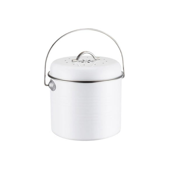 maskred 5L Retro Compost Bin Kitchen Trash Bin with Activated Carbon Filter Trash Can