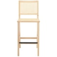 thumbnail image 4 of SAFAVIEH Couture Hattie Square Mid Back Bar Stool, Natural, 4 of 13