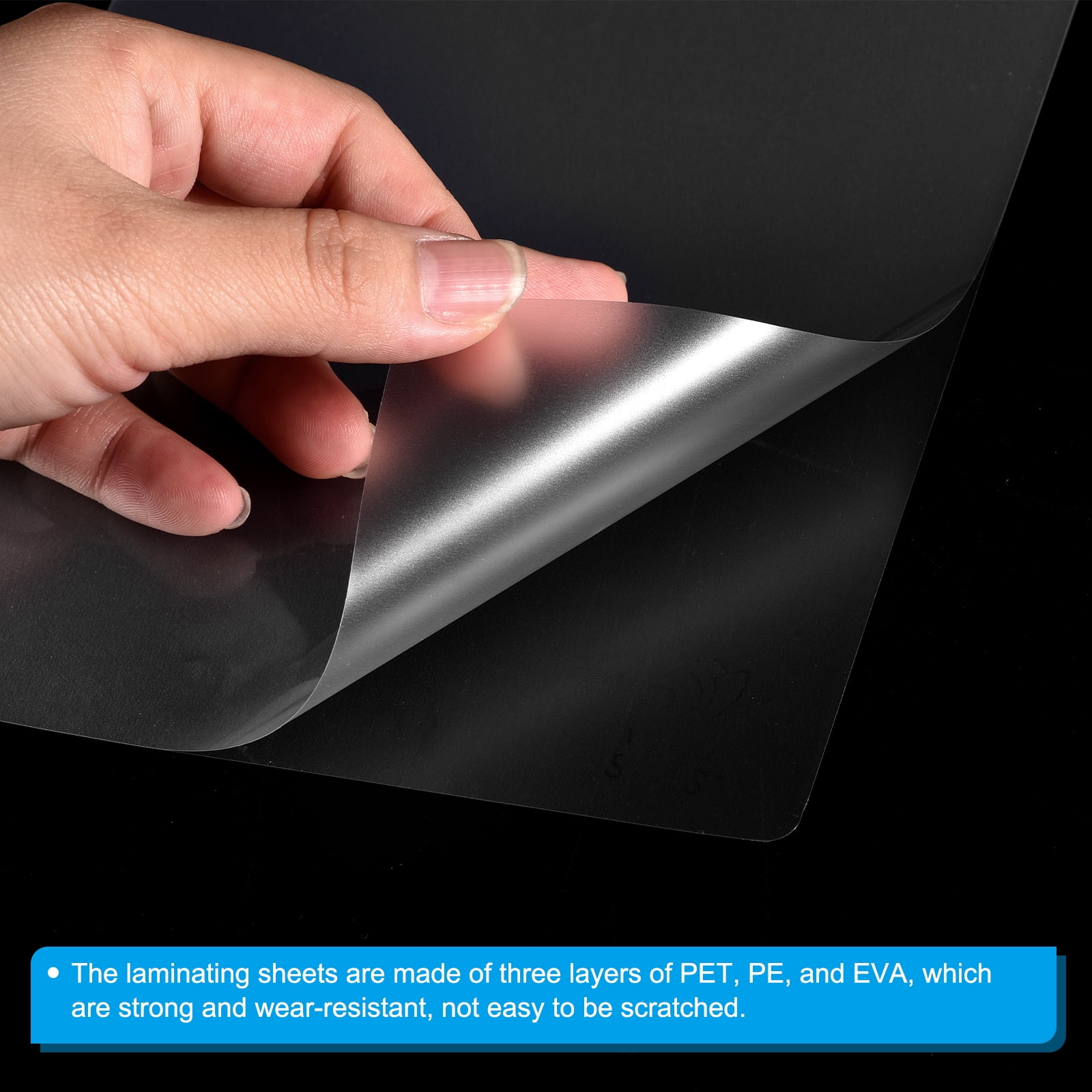 Uxcell Thermal Laminating Pouches, Transparent Laminating Sheets 4 Mil 5.3"x3.7 Laminator Pouches 200Pack