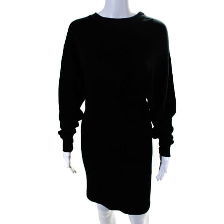 

Pre-owned|Etoile Isabel Marant Womens Black Crew Neck Long Sleeve Sweater Dress Size 34