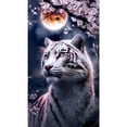 thumbnail image 1 of V4847 Resina Diamante Serie Animal Tigre Blanco Diamante 45*80CM, 1 of 9
