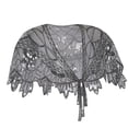 thumbnail image 3 of PrettyGuide Women's 1920s Shawl Beaded Evening Wraps Flapper Bolero, 3 of 5