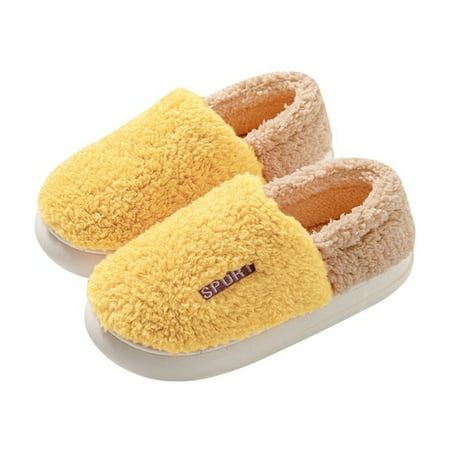 

CoCopeanut 2022 New Women s Fluffy Slippers Winter Warm Home Slides Soft Sole Indoor Flat Slipper Furry Men s Slippers Plush Bedroom Shoes