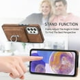 thumbnail image 4 of For Samsung Galaxy A23 Electroplating Skin-feel Leather Ring Card Wallet Phone Case(black), 4 of 5