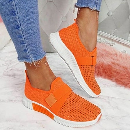 

Cathalem Sneaker Booties for Women with Heel Casual Wedges Breathable Outdoor Fashion Women s Internationalist Women Sneaker Orange 8.5