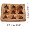 thumbnail image 2 of Copper 9 Wish Pyramid Strip for Yantra Wall/Door Set of 3, (Approx. 2.5 x 2.5 x 0.5 Cm), 2 of 5