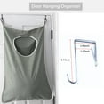 thumbnail image 3 of Bolsa para colgar la ropa sucia Organizador para colgar en la puerta con cremallera MABOTO Blanco, 3 of 7
