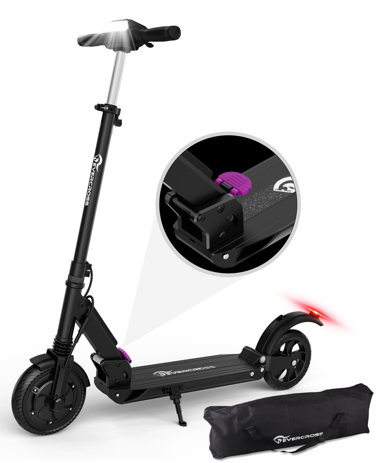 Max Load 250lbs Commuting Motorized Scooter Suitable for Adults & Teenager Dual 350W Motors,18.6Miles Long Range 25 KPH E-Scooter,Portable and Adjustable Design Electric Scooter Adults,Kick Tires 