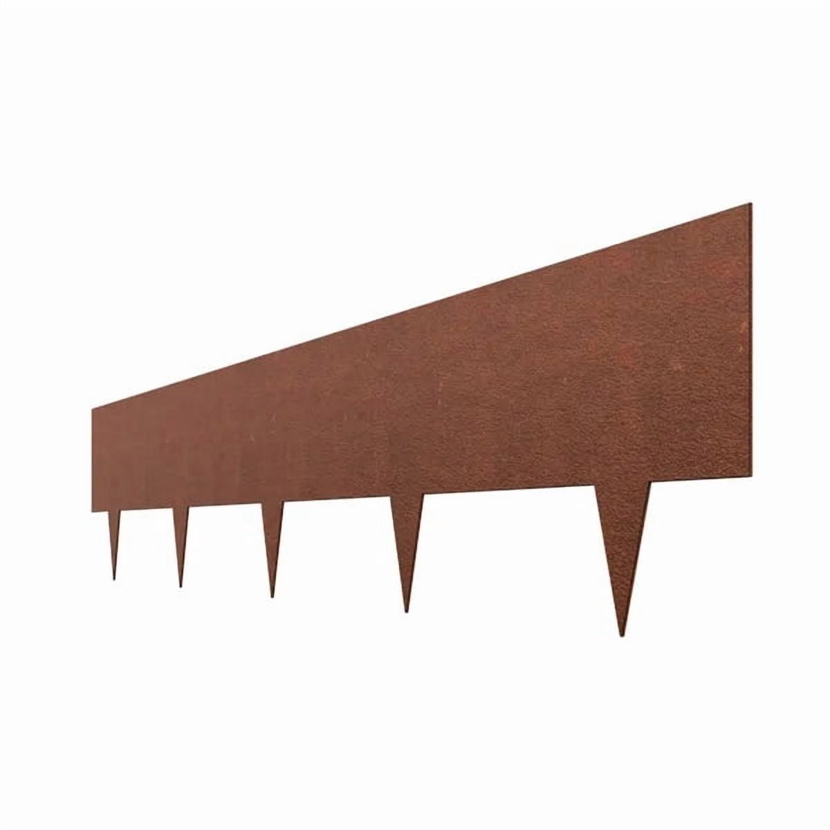 Steel Landscape Edging, 6 Packs 40 x 8 in Weather-Resistant & Pre-Rust Metal Landscape Edging, Bendable Garden Edging Border, Shark Spike, Lawn Edging for Flower Bed Yard Pathway Divider