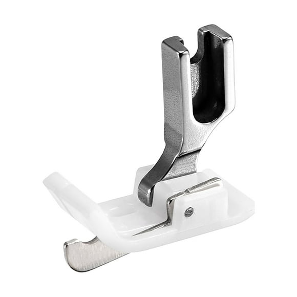 #SP-18 Pie prensatela industrial con bisagra para máquina de coser con guía derecha 1/4" (6mm) Blanco