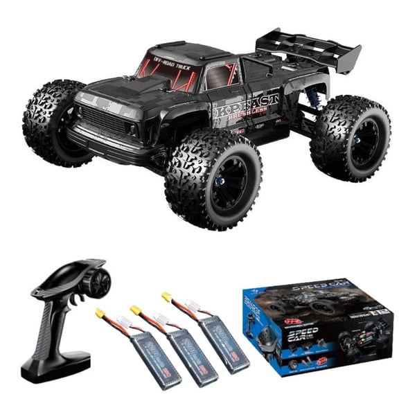 Teeggi 1/12 Fast RC Cars for Adults, Max 40mph Remote Control Car, Brushless Motor Electric Off Road RC Truck, 4WD High Speed Drift RC Car with 3 Lipo Batteries