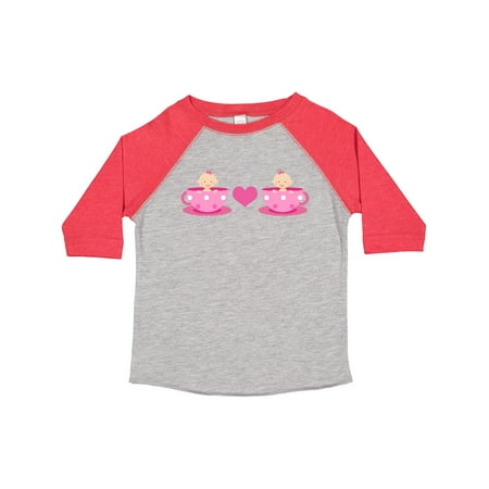 

Inktastic Tea Cup Twin Girls Gift Toddler Toddler Girl T-Shirt