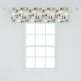 thumbnail image 2 of Ambesonne Dog Window Valance, Cartoon Puppy Faces, 54" X 12", Multicolor, 2 of 3