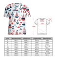 thumbnail image 2 of Nautical Boats Anchors Pattern Womens Tops Women's Fashion Casual Short Sleeve Flower Print Round Neck Pullover Top Blouse, 2 of 7