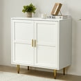 thumbnail image 3 of Cozy Home 2-Door Storage Cabinet with Adjustable Shelves, Modern Wood Credenza Buffet Sideboard Cabinet for Living Room, Bedroom, Dining Room, Entryway, 3 of 8