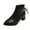 Black, variant on Brown Women'S Ankle Boots Pointed Toe Block Heel Back Strap Side Zipper Comfortable Supportive Non Slip Casual Walking Everyday Wear Booties Size 36