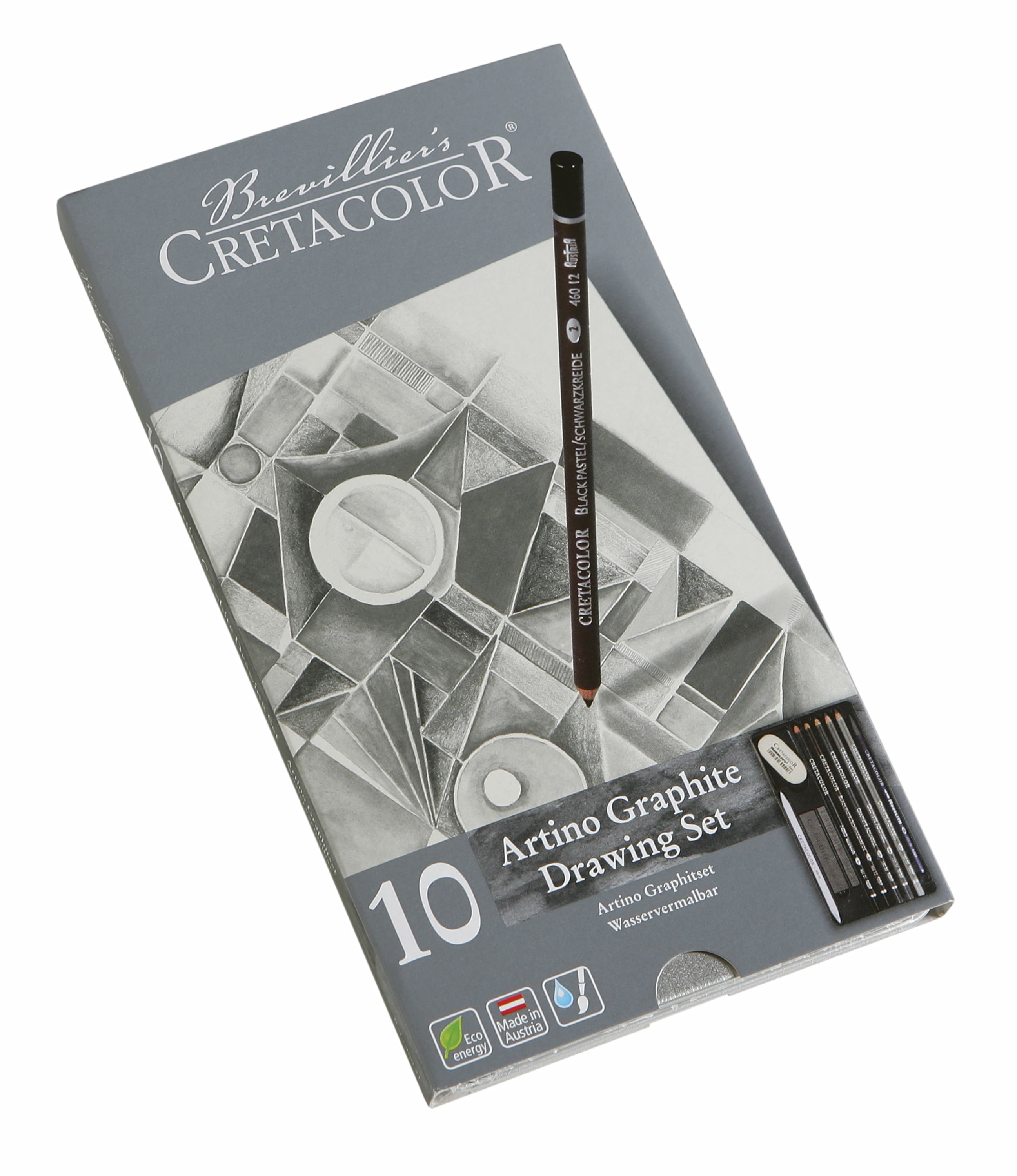 Cretacolor Artino Drawing Set, Artino Water-Soluble Graphite 10-Piece Set