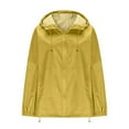 thumbnail image 5 of Women's Packable Raincoats Lightweight Waterproof Windproof Adjustable Windbreaker Cycling Bike Rain Jackets Hooded with Pockets, 5 of 9