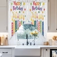 thumbnail image 4 of Happy Birthday Swag Valances for Windows 2 Pack Colorful Candles Pentagram Swag Kitchen Curtains 45 Inches Long Rod Pocket Short Window Treatment for Kitchen Bathroom 36"x45", 4 of 8