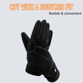 thumbnail image 3 of Tignapoo Touchscreen Fleece-Lined Winter Cycling Gloves for Outdoor Sports - Windproof and Warm, Adjustable Fit, Anti-Slip Design, Available in Brown and Various Colors, One Size Fits All, 3 of 6