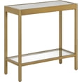 thumbnail image 5 of HennandHart 24" Wide Rectangular Side Table in Brass for Living Room, 5 of 5