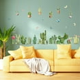 thumbnail image 4 of Pegatinas de pared de vinilo con diseño de cactus, planeta verde, mariposas, plantas en maceta, decoración DIY, 4 of 8