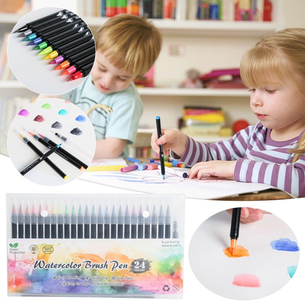 Haykey Pens DoubleHeaded Line Pen Color Marker SoftHead Watercolor