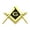Gold, variant on Masonic Car Emblems Decal for Auto Truck Motorcycle Car Bikes Easy Installation