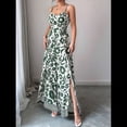 thumbnail image 4 of Mono de Pierna con Tirantes Pequeños y Estampado Retorcido Elegante para Mujer, y Verano 2025 Verde M, 4 of 10