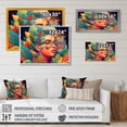 thumbnail image 4 of Designart Colorful Image Of Woman'S Face Canvas Wall Art, 4 of 5