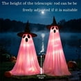 thumbnail image 7 of Halloween Decorations Outdoor Light Up Ghost Decor with Witch Hat, LED Glowing Ghost Yard Decoration, Adjustable Height Standing Halloween Decor with Water Fillable Base for Lawn Porch Garden Pathway, 7 of 7