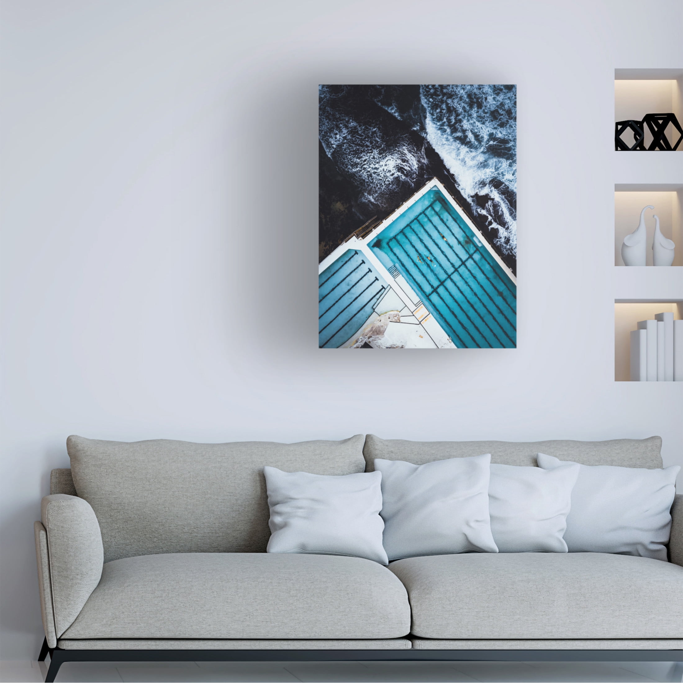 Trademark Fine Art Asad Sarfraz Most famous ocean pool in Australia Canvas Wall Art