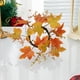 thumbnail image 5 of Xihbxyly Corona de Hojas de Arce Artificiales, Portavelas de Otoño, Hojas Vibrantes En Naranja y Rojo, Centro de Mesa para Acción de Gracias, Halloween, Decoración Navideña, Tamaño 20 X 20 X 4 Cm, 1, 5 of 6