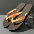 thumbnail image 2 of SBYOJLPB Men's Sandals Casual Indoor and Outdoor Versatile Solid Color Round Toe Open Toe Flat Soft Sole Beach Sandals, 2 of 7