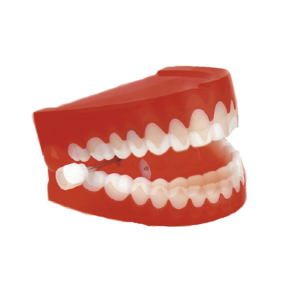 Deluxe Chattering Teeth Classic Wind Up Office Toy Prank Gag Dentures 
