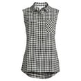 thumbnail image 3 of Time And Tru Women's Sleeveless Henley Shirt, 3 of 5