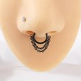 thumbnail image 3 of QQTDFG 16G Stainless Steel Nose Rings Opal Hoop Septum Piercings Chain Helix Earrings-Style 6, 3 of 9