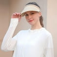 thumbnail image 2 of Women Summer Sun Hat Lady's Portable Beach Visor Bowknot Straw Hat, 2 of 6