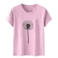 thumbnail image 4 of Xdegoge T Shirts for Women Graphic Under 10 Short Sleeve Crewneck Shirts Floral Summer Casual Tops Tunic Loose Fit Tees Soft Comfy Blouses Purchase History Saved for Later, 4 of 5