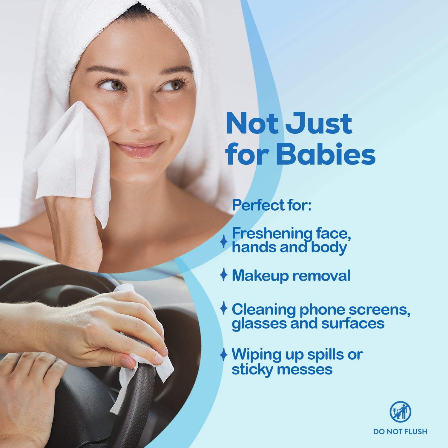 Dynarex Alcohol-Free Aloe Baby Wipes, Extra Soft Wet Wipes, Unscented, 12 Tub Pack (960 Wipes)