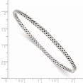 thumbnail image 2 of Beautiful Sterling Silver Antiqued 3.5mm Twisted Weave Slip-on Bangle, 2 of 2