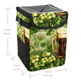 thumbnail image 5 of Saint Patrick's Day Foldable Car Garbage Can with Lid, Leak-Proof Mini Trash Can, Hanging Storage Bag for Car, 5 of 6