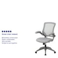 thumbnail image 5 of Flash Furniture Mid-Back Gray Mesh Swivel Ergonomic Task Office Chair with Gray Frame and Flip-Up Arms, 5 of 13
