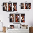 thumbnail image 4 of Designart "Young Couple Painting Before the Dance" Couple Framed Wall Art Set Of 3 - White Glam Frame Gallery Set For Office Decor, 4 of 6