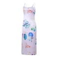 thumbnail image 4 of VISgogo Vestido Midi de Verano para Mujer, Sin Mangas, Correa de Espagueti, Cuello en V, Vestido Largo con Estampado de Hongos VISgogo  moda, 4 of 9