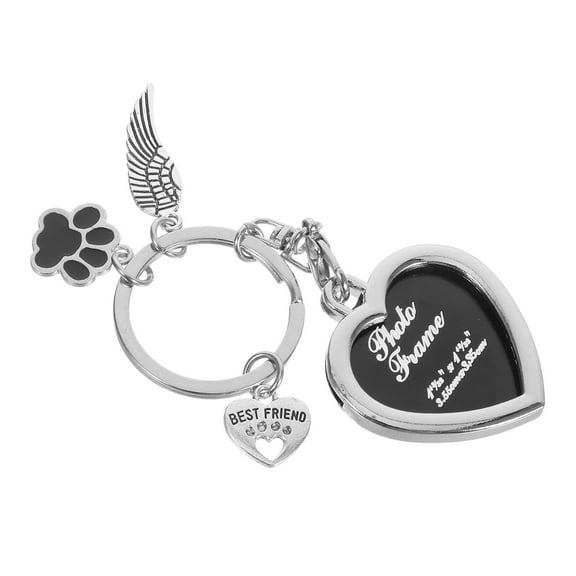 Worgeous Dog Memorial Keychain With Photo Frame Pet Souvenir Keyring For Remembering Pets Portable And Stylish Present For Pet Owners Pet Memory Keychain